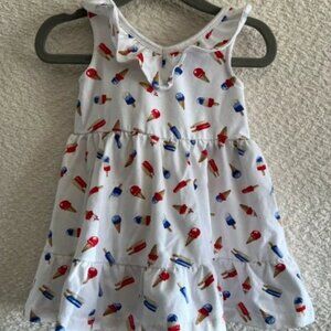 Baby Girl Kids Red White & Blue Ice Cream Dress